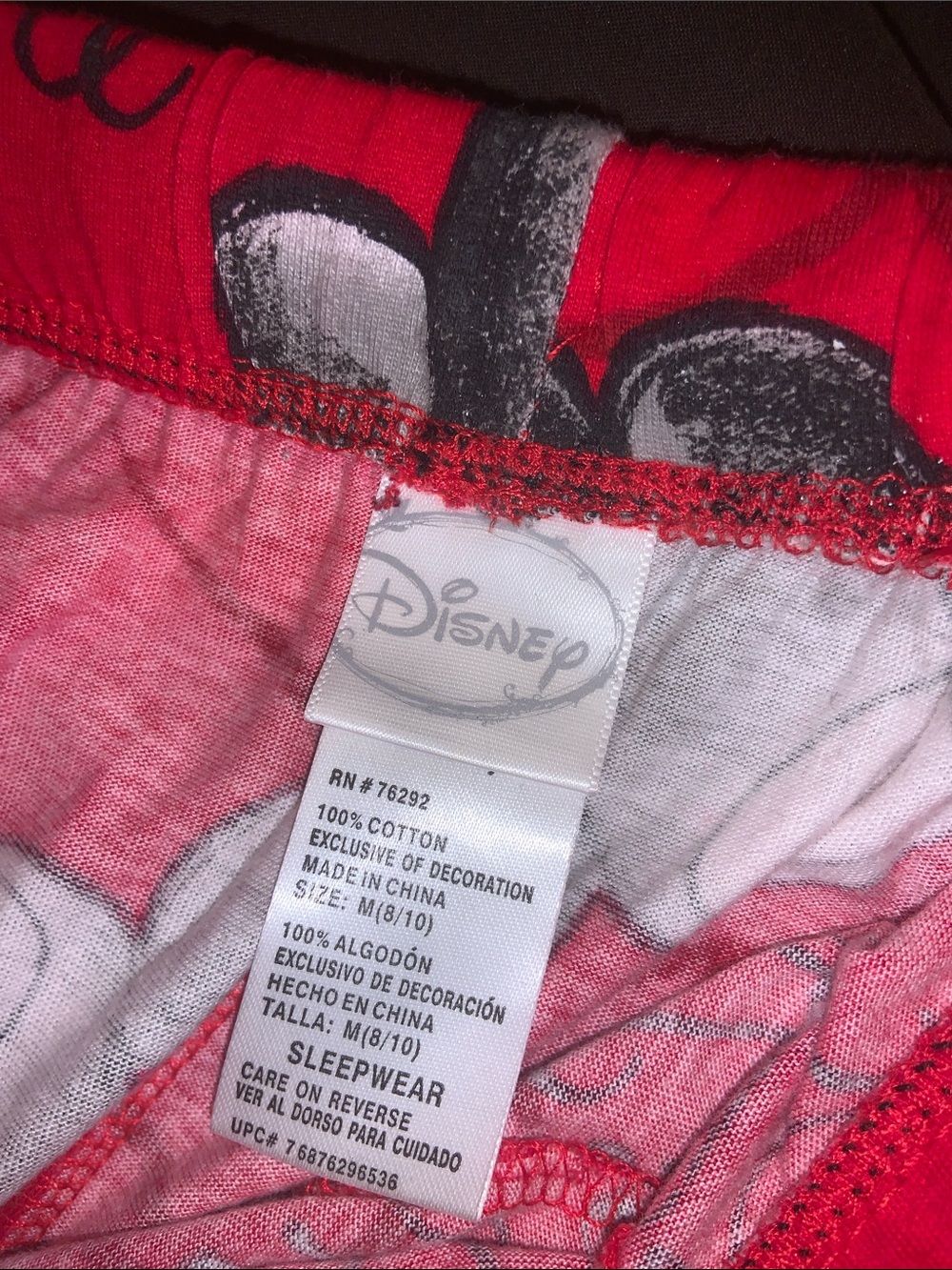 Disney Red Minnie And Mickey Mouse Pajama Capris Pants - Picture 9 of 9